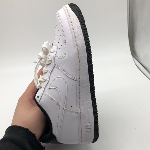 Nike Air Force 1 ESS Low (GS) White Black Sneakers DV1332 100 USED Size 5Y - Picture 7 of 16